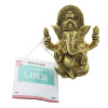 Statuette Ganesh assis en Laiton doré mat 9.2 cm