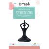 Statuette en Porcelaine Posture du Lotus Anjali Mudra Noir mat 20 cm