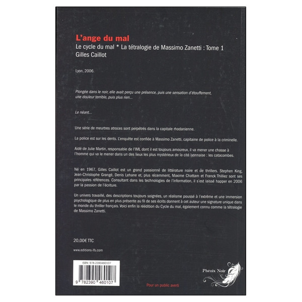 L'ange du mal Tome 1 - Tétralogie Massimo Zanetti