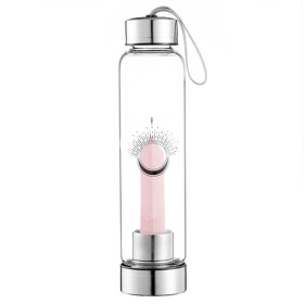 Bouteille en Verre Pointe Quartz Rose