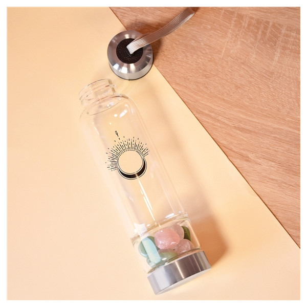 Bouteille en verre Pierres Roulées Sérénité