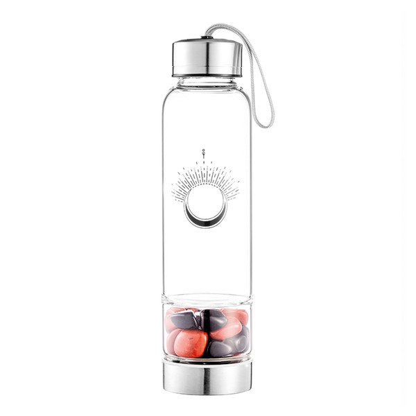 Bouteille en verre Pierres roulées Vitalité