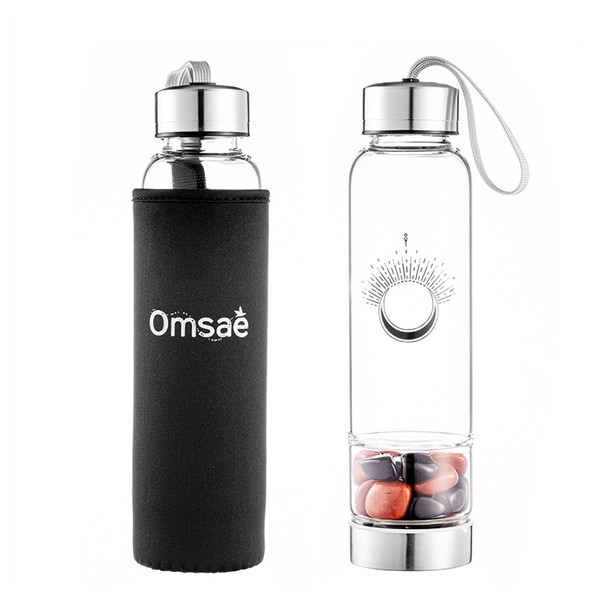 Bouteille en verre Pierres roulées Vitalité