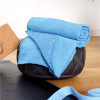 Serviette de yoga anti-dérapante Bleue