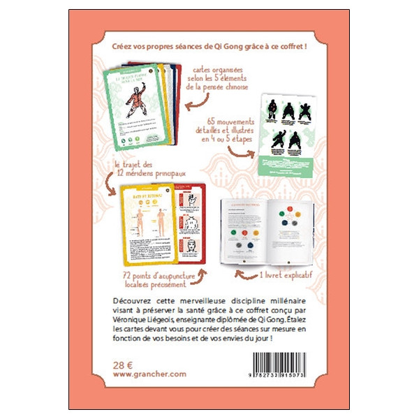 Mes cartes de qi gong - Coffret - 75 cartes illustrées pour découvrir le Qi Gong et préserver sa santé