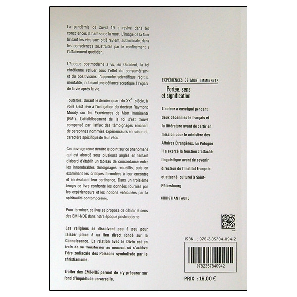 Expériences de mort imminente - Portée, sens et signification
