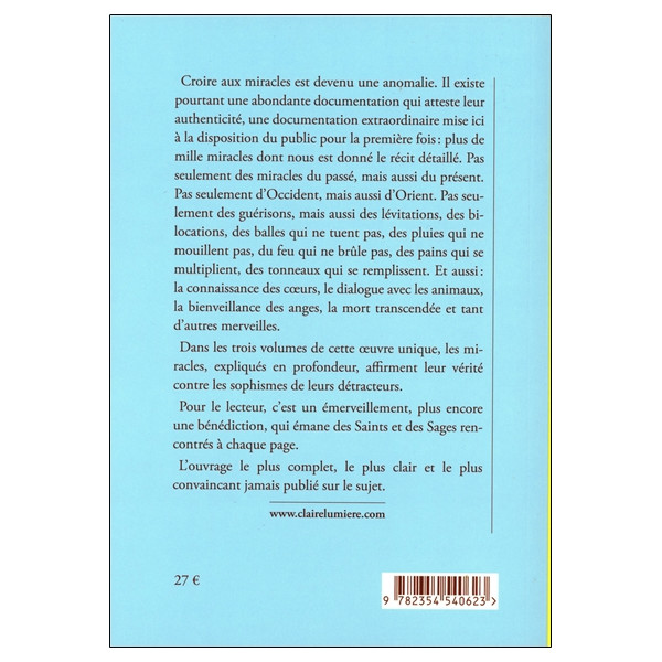 Le trésor des Miracles Tome 3 - Christianisme et bouddhisme - 1000 miracles d'hier et d'aujourd'hui