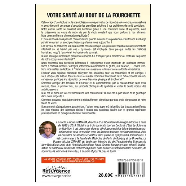 Votre santé au bout de la fourchette - Inflammations & maladies chroniques, intolérances alimentaires, allergies