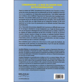 L'observation psychoéducative - Concepts et méthodes