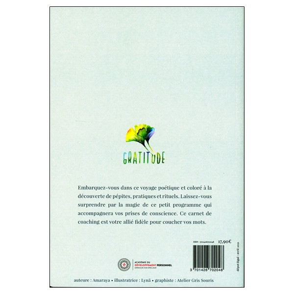 Carnet de gratitude - Vibrer et créer ses journées dans le flow