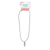 Collier Améthyste Pointe Cordon Noir