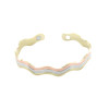 Bracelet cuivre avec Aimants Jonc Forme vagues 3 métaux