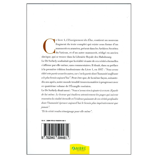 L'évangile essénien de la paix T4 - L'enseignement des Elus