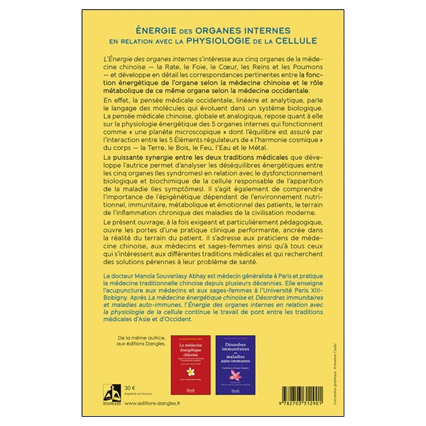 Energie des organes internes en relation avec la physiologie de la cellule