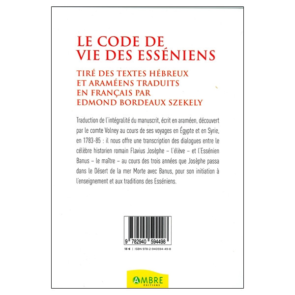 Le code de vie des esséniens - Dialogues entre Flavius Josèphe et l'essénien Banus