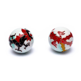 Boules de santé Qi Gong Phénix et dragon -- 3.5 cm