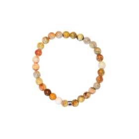 Bracelet Agate Crazy Lace Perles rondes 6 mm