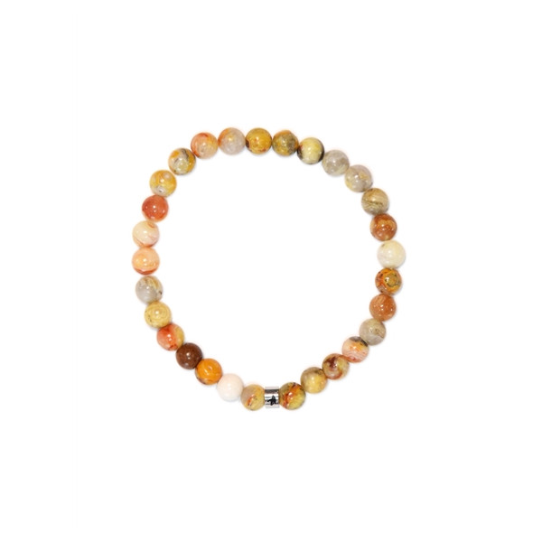 Bracelet Agate Crazy Lace Perles rondes 6 mm