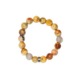 Bracelet Agate Crazy Lace Perles rondes 10 mm