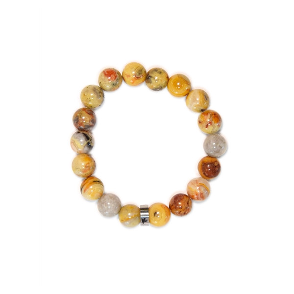 Bracelet Agate Crazy Lace Perles rondes 10 mm