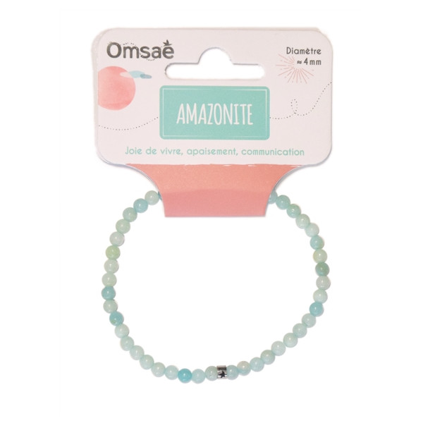 Bracelet Amazonite Perles rondes 4 mm