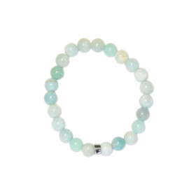 Bracelet Amazonite Perles rondes 8 mm