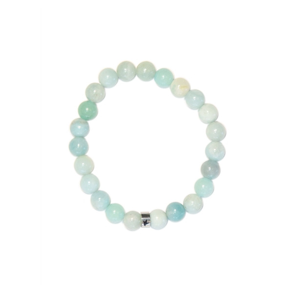 Bracelet Amazonite Perles rondes 8 mm