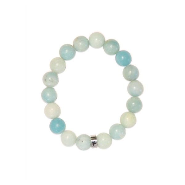 Bracelet Amazonite Perles rondes 10 mm