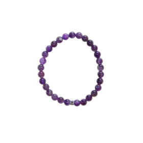 Bracelet Améthyste Perles rondes 6 mm