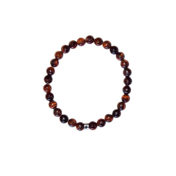 Bracelet Oeil de Taureau Perles rondes 6 mm