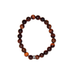 Bracelet Oeil de Taureau Perles rondes 8 mm