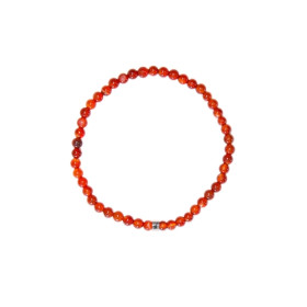 Bracelet Cornaline Perles rondes 4 mm