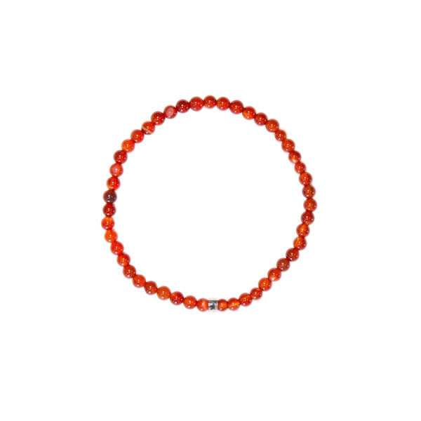 Bracelet Cornaline Perles rondes 4 mm