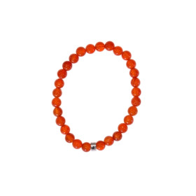 Bracelet Cornaline Perles rondes 6 mm