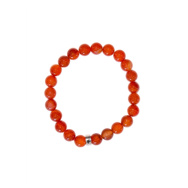 Bracelet Cornaline Perles rondes 8 mm