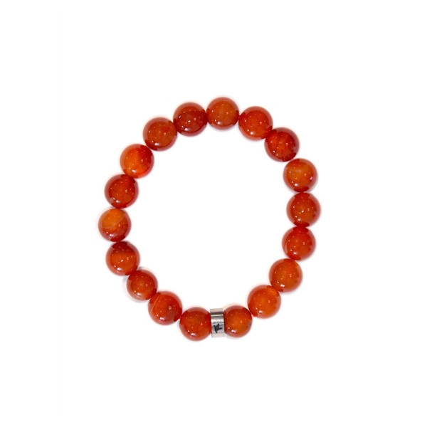 Bracelet Cornaline Perles rondes 10 mm