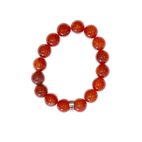 Bracelet Cornaline Perles rondes 12 mm