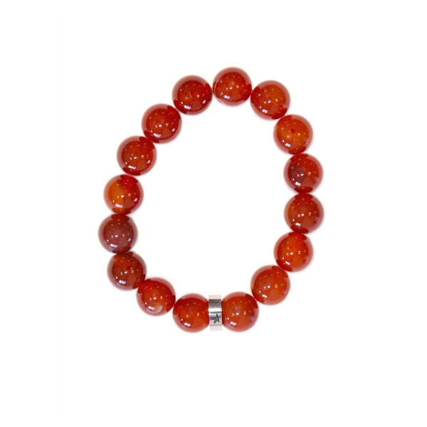 Bracelet Cornaline Perles rondes 12 mm