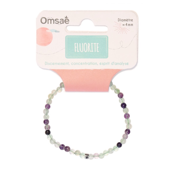 Bracelet Fluorite Perles rondes 4 mm