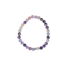 Bracelet Fluorite Perles rondes 6 mm