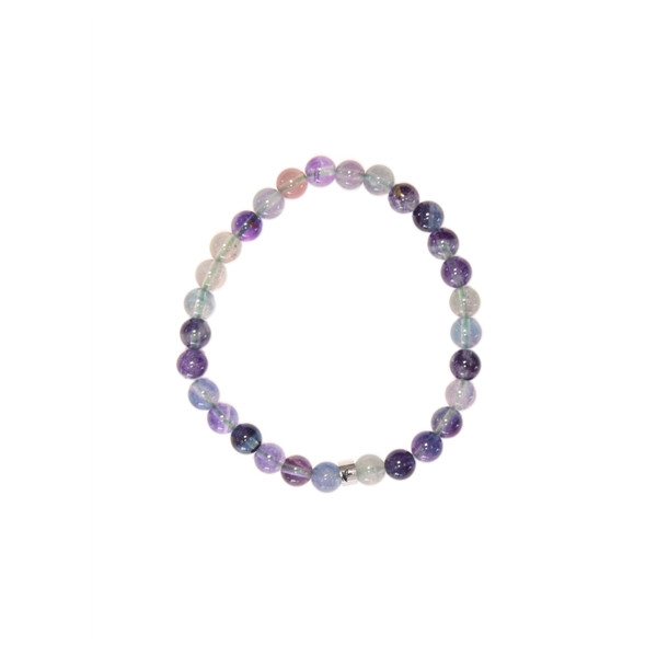 Bracelet Fluorite Perles rondes 6 mm