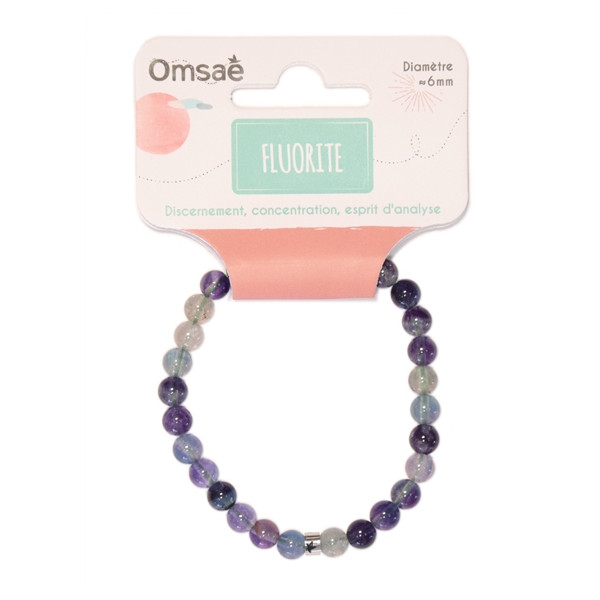 Bracelet Fluorite Perles rondes 6 mm