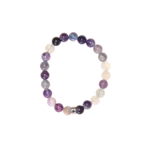 Bracelet Fluorite Perles Rondes 8 mm