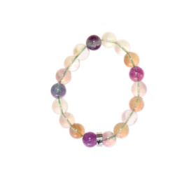 Bracelet Fluorite Perles rondes 10 mm