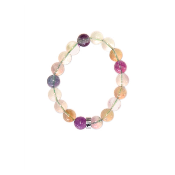 Bracelet Fluorite Perles rondes 10 mm