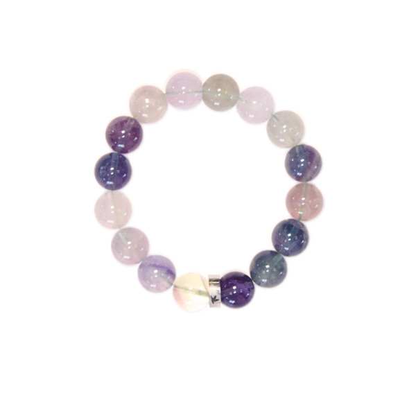 Bracelet Fluorite Perles rondes 12 mm