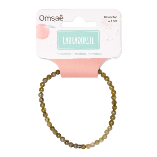 Bracelet Labradorite Perles rondes 4 mm