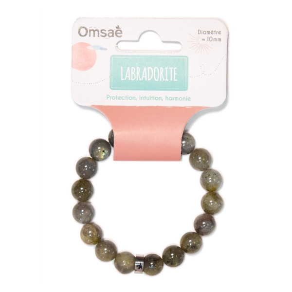 Bracelet Labradorite Perles rondes 10 mm