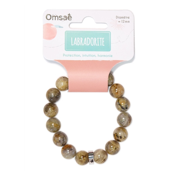 Bracelet Labradorite Perles rondes 12 mm