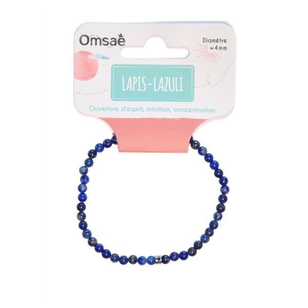 Bracelet Lapis-Lazuli Perles rondes 4 mm